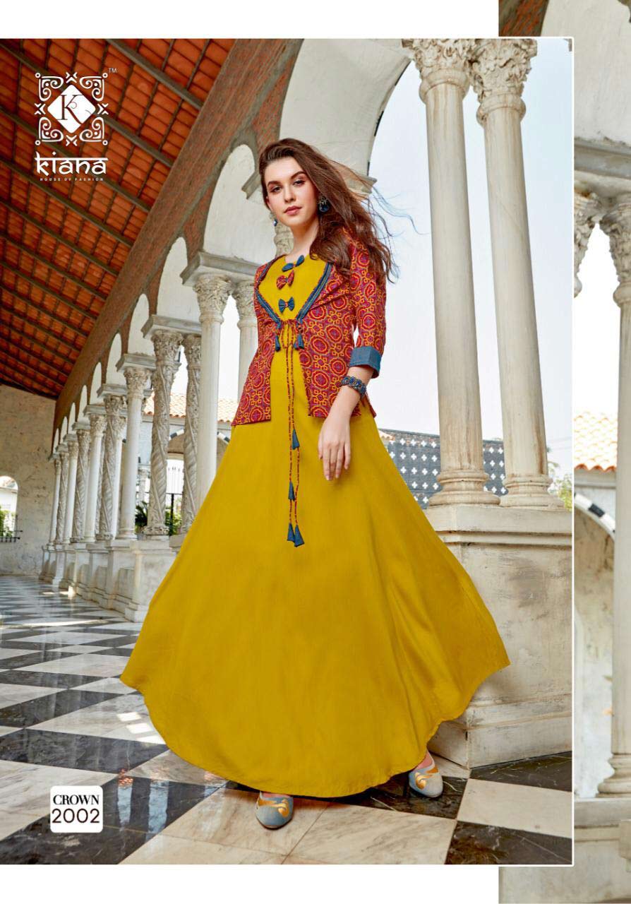 Crown Vol-2 Kiana Hand Block Print Embroidery Kurti Crown Vol-2 Kiana Hand Block Print Embroidery Kurti